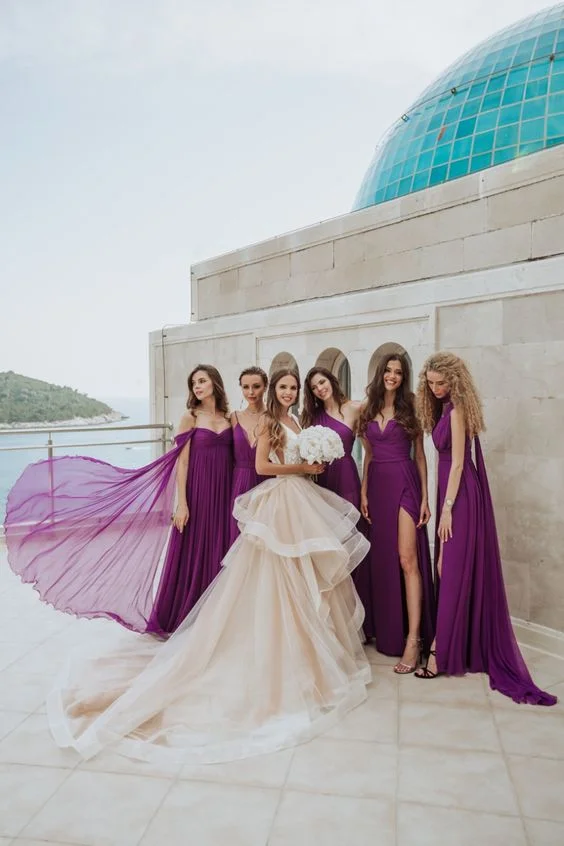 bridesmaids-purple-color